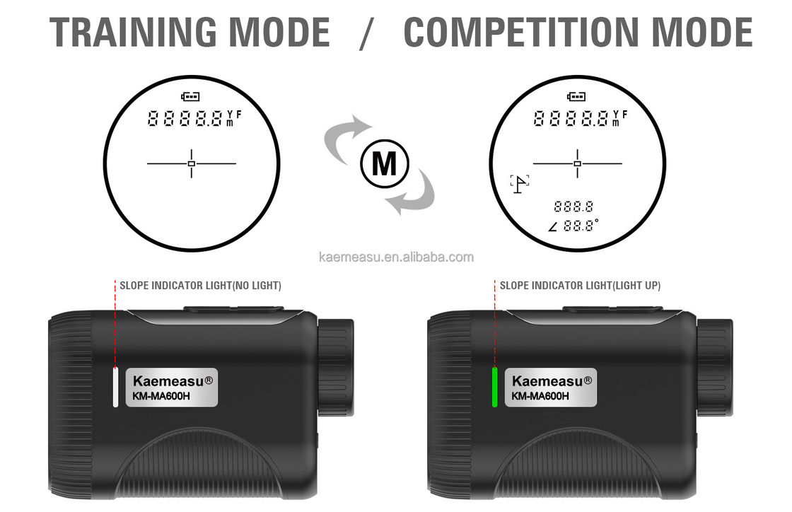 OEM 1200m Golf Slope Scope Laser Distance Meter Telescópio de grau industrial Golf Laser Rangefinders Cor preta