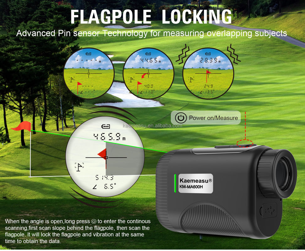 OEM 1200m Golf Slope Scope Laser Distance Meter Telescópio de grau industrial Golf Laser Rangefinders Cor preta