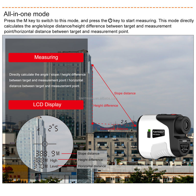 D800m Ferramenta de medição a laser multifunção com medidor de distância binóculos com telescópio