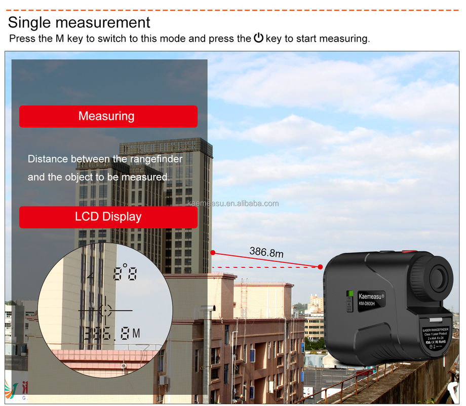 D1000m Medidor de fita digital a laser Cachoeiro Contador de distância Dispositivo eletrônico de medição Construção e esportes ao ar livre