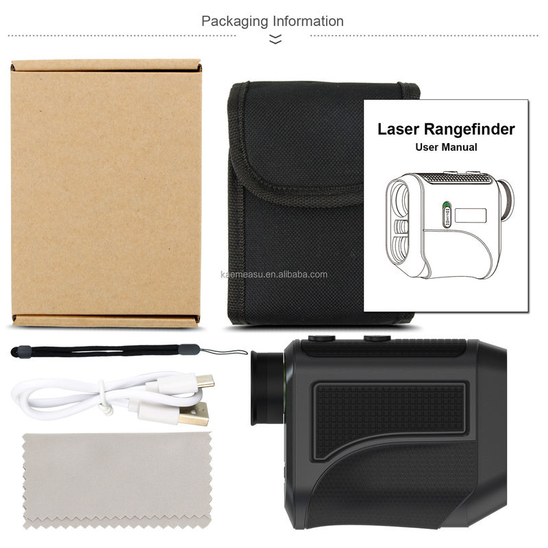 F Modelo Logotipo personalizado Golf Laser Rangefinder Função de vibração de inclinação Óptica clara para golfistas