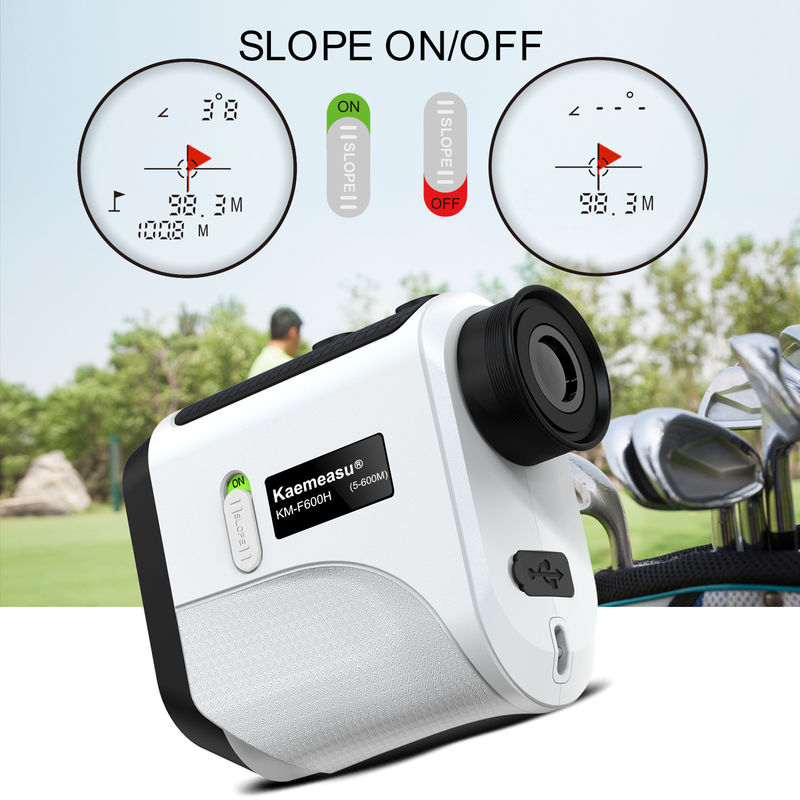 Modelo F Golf Affordable Rangefinder Pincel de inclinação em busca de ferramenta de medição de distância a laser leve