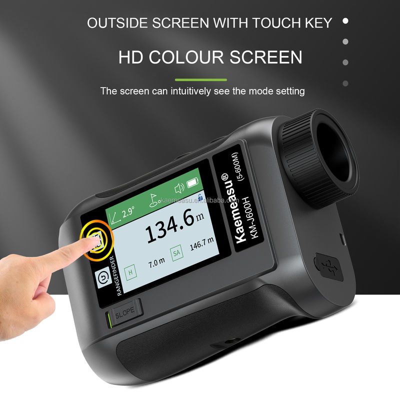 J Ecrã LCD atualizado Golf Sport Laser Rangefinder Instrumentos ópticos Diastimômetro de caça Telescópio de golfe inteligente